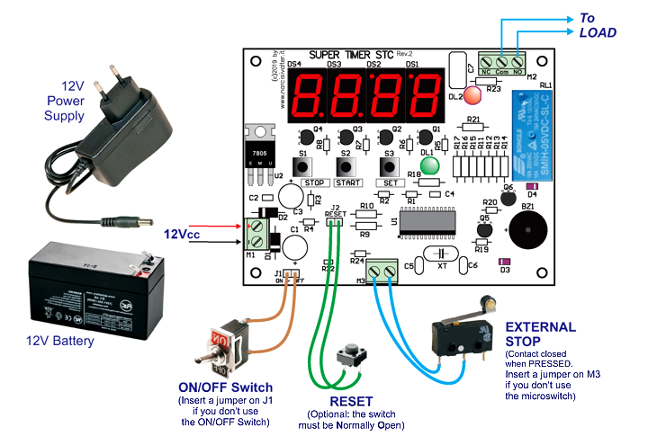 Wiring diagram of Digital Timer